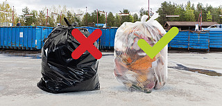 Husk gjennomsiktige sekker